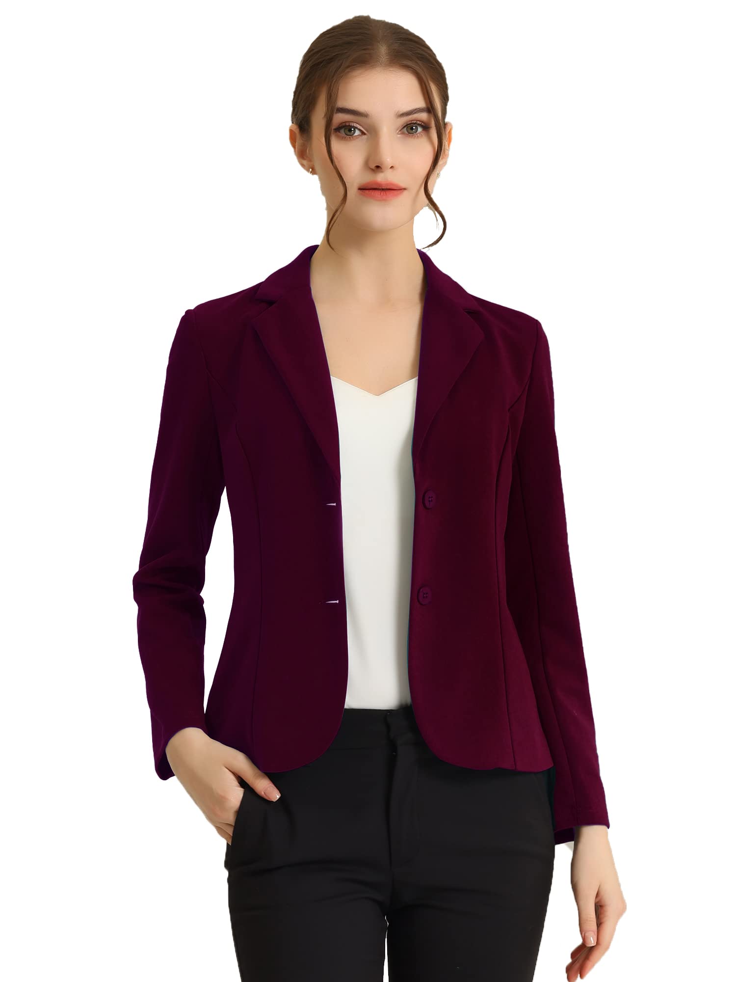 Allegra K Women's Work Office Blazer Long Sleeve Jacket Suit Blazers