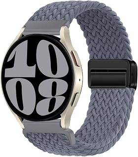 Cinturino magnetico intrecciato da 20 mm e 22 mm per Samsung Galaxy Watch 7/6/5/4/FE 40 mm 44 mm/Watch 6 e 4 Classic 42 mm 46 mm 43 mm 47 mm/Watch 5 Pro 45 mm/3 41 mm/Active 2, cinturino in nylon per