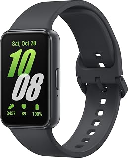 SAMSUNG Galaxy FIT 3 [2025, 40MM] 1.6" AMOLED Display | IP68 Water Resistant | 14 Days Battery Life | 100+ Watchfaces | 100+ Exercise Modes | International Model (Fast Charger Bundle, Black)