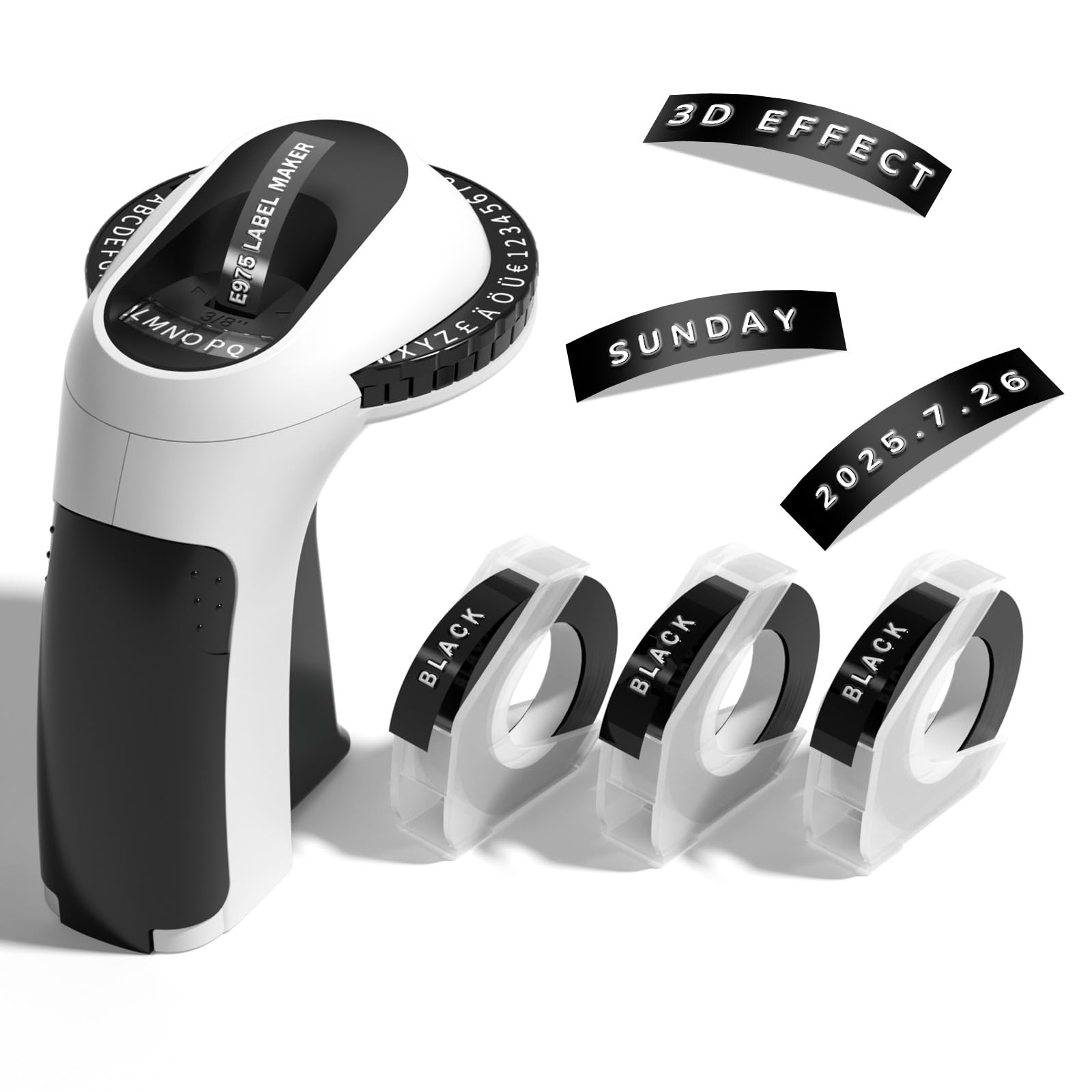 Phomemo Embossing Label Maker,Embossed Label Maker Machine with Tape | E975 Embo