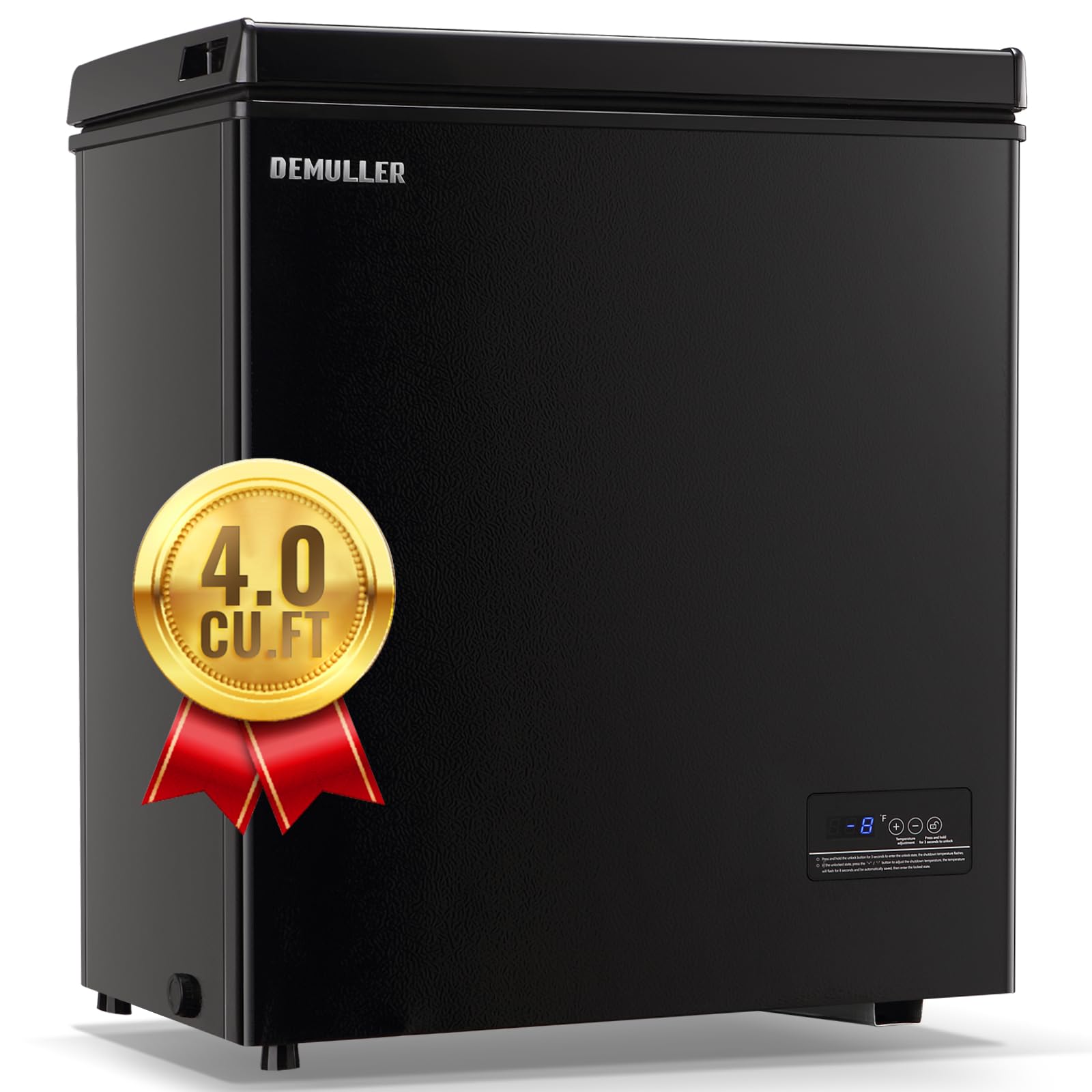 4.0 Cu.Ft Deep Freezer with Electronic Control Freestanding Freezers with 2 Hang