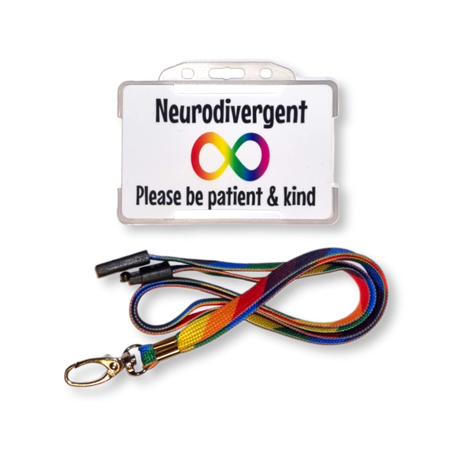 Neurodivergent Autism Awareness ID Card - Lanyard - Hidden Disability