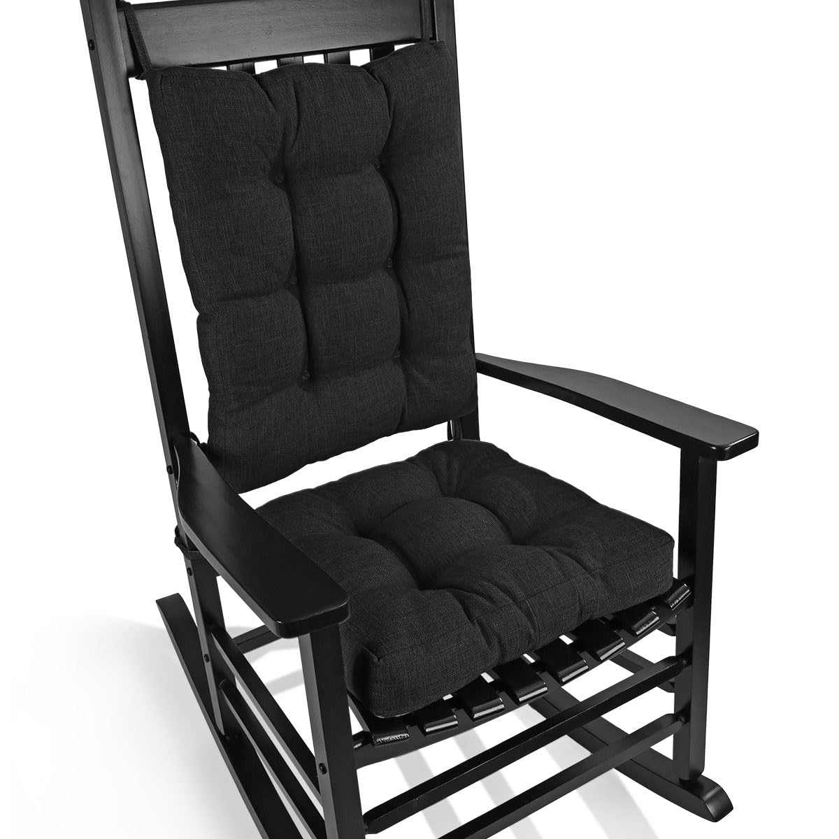 BUYUE Chair Cushion Set for Rocking Chair, Back Pillow & Seat Cushion with Ties,