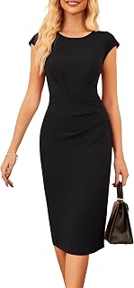 GRACE KARIN Women's Cap Sleeve Bodycon Work Business Office Midi Dress