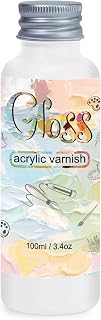 EIGTWEN Gloss Varnish for Acrylic Painting, 100ml Clear Acrylic Varnish | Acrylic Paint Sealer, Clear Acrylic Paint, Prevents Yellowing, Maintains Long-Lasting Color