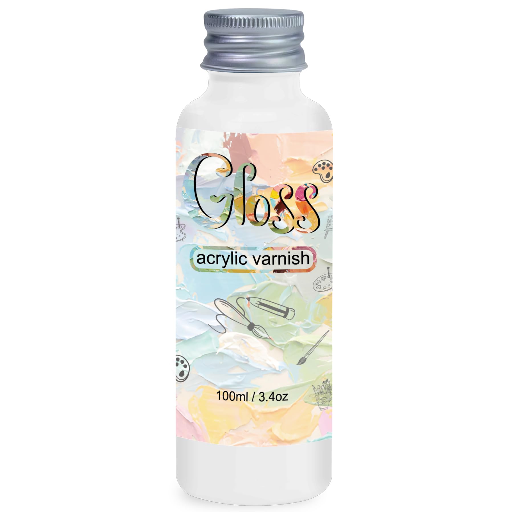 EIGTWEN Gloss Varnish for Acrylic Painting, 100ml Clear Acrylic Varnish | Acryli