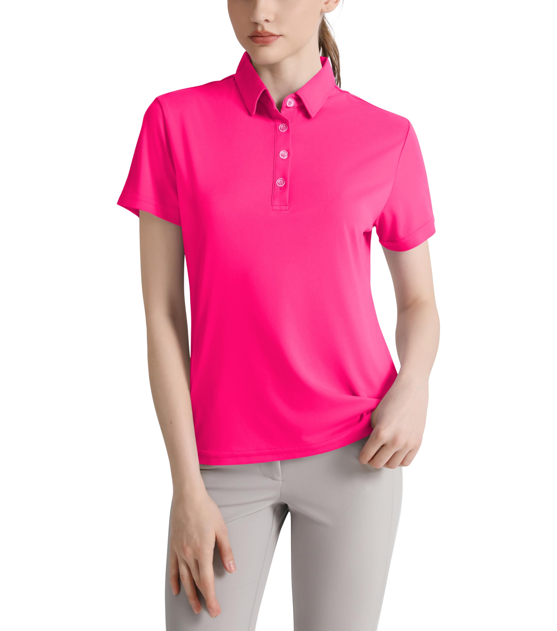 Women's Polo Shirt UPF 50+ Short Sleeve Polo Shirt Quick-Drying Golf Tennis Shir