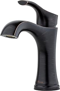 Auden Tuscan Bronze Bathroom Faucet, Single Handle, Single Hole Bathroom Vanity Faucet, Bathroom Décor, 1 Hole or 3 Hole Bathroom Sink Faucet, Optional Deckplate Included