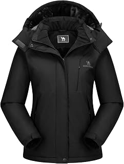 CAMEL CROWN Womens Winter Coat Waterproof Ski Jacket with Fleece Lining Windproof for Snow Rain Outdoor Hiking Mountain