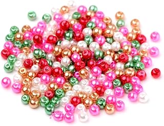 400pcs 4mm Mini Pearl Glass Beads for Jewellery Making Bracelet Necklace Earrings Hole:1mm