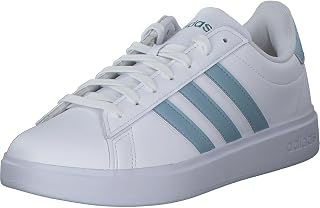 adidas Women's Grand Court 2.0 Sneaker, Ftwr White Magic Grey Met Magic Grey, 38 EU