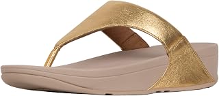 Fitflop Lulu Leather Toepost, Platform Sandals Women, Black, 36 EU