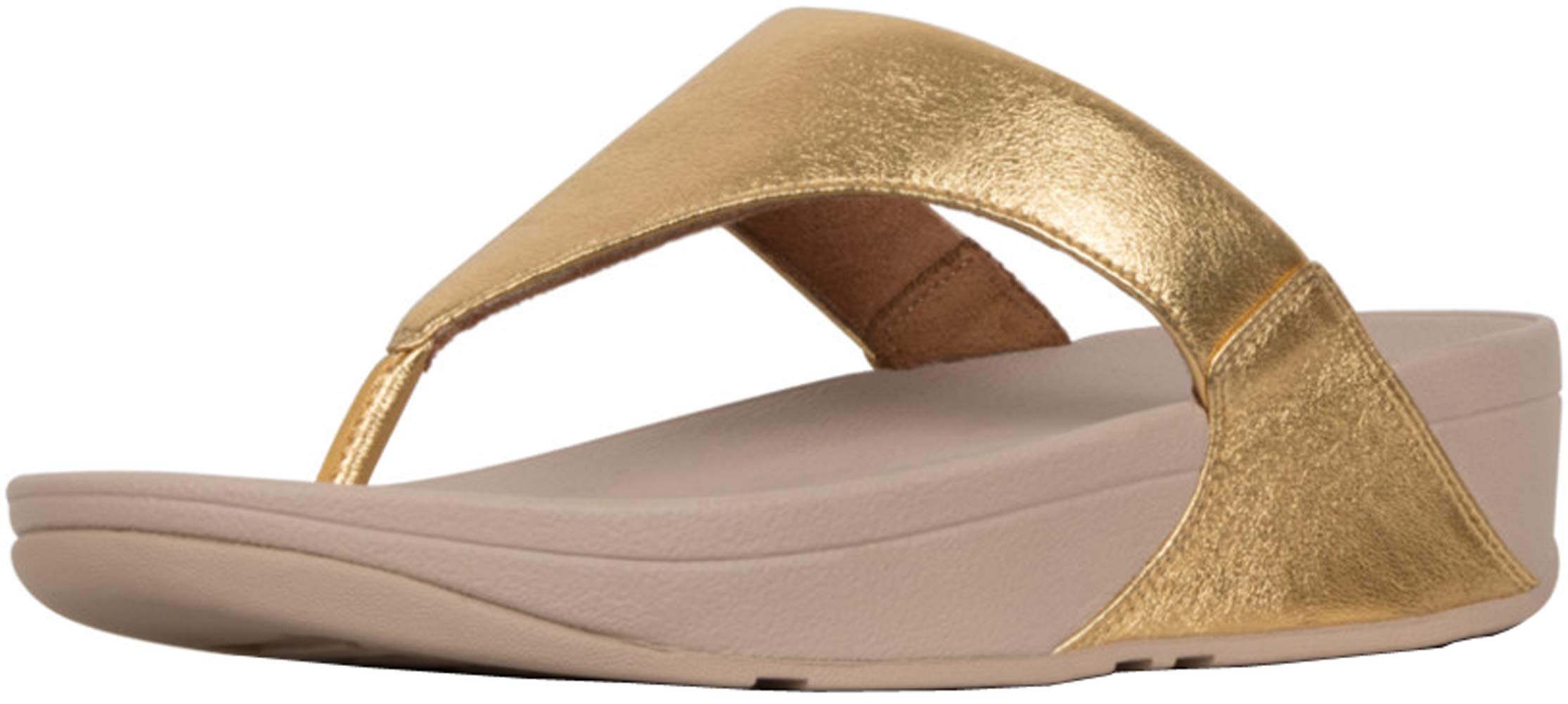 Fitflop Lulu Leather Toepost, Platform Sandals Women, Black, 36 EU