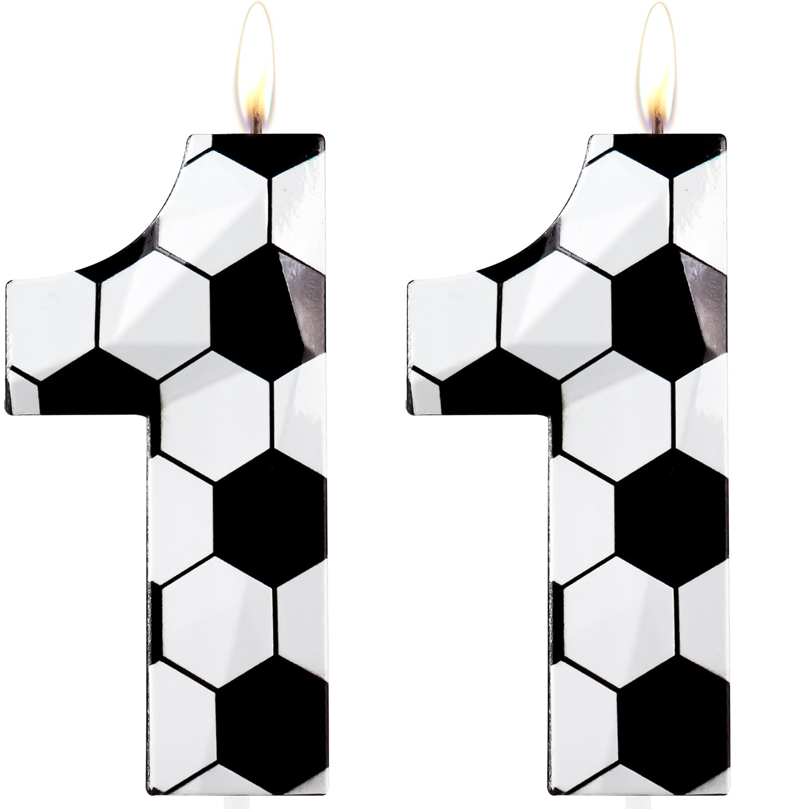 11th Birthday Candles Number 11 Candles Soccer Happy Birthday Candle Premium Wax