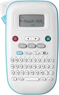 Brother P-Touch PT-N10 Personal Handheld Label Maker, Portable and Prints, P-Touch Btag ~½” (12mm) Wide Color Personalized Label Tapes,