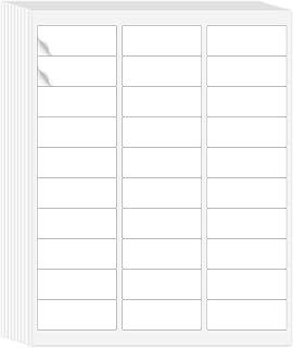 L LIKED 30 Sheets 30 per Page Printable Sticker Label Papers, 1 x 2-5/8 in | Shipping Address Mailing Labels for Inkjet & Laser Printer - Matte White
