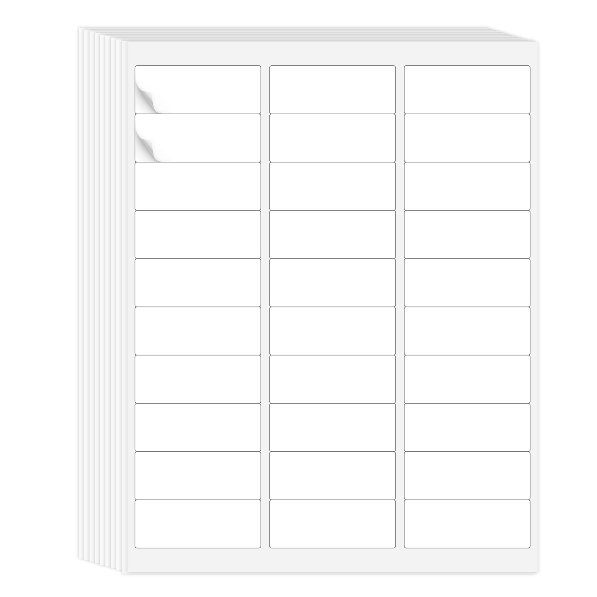 L LIKED 30 Sheets 30 per Page Printable Sticker Label Papers, 1 x 2-5/8 in | Shi
