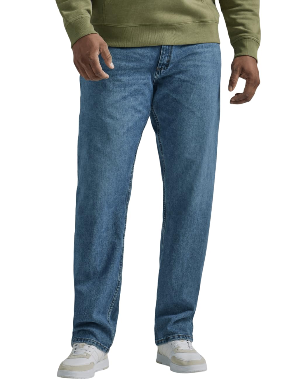 Lee Legendary Men's Big and Tall Casual Straight Jeans, True Blue, 46W x 32L