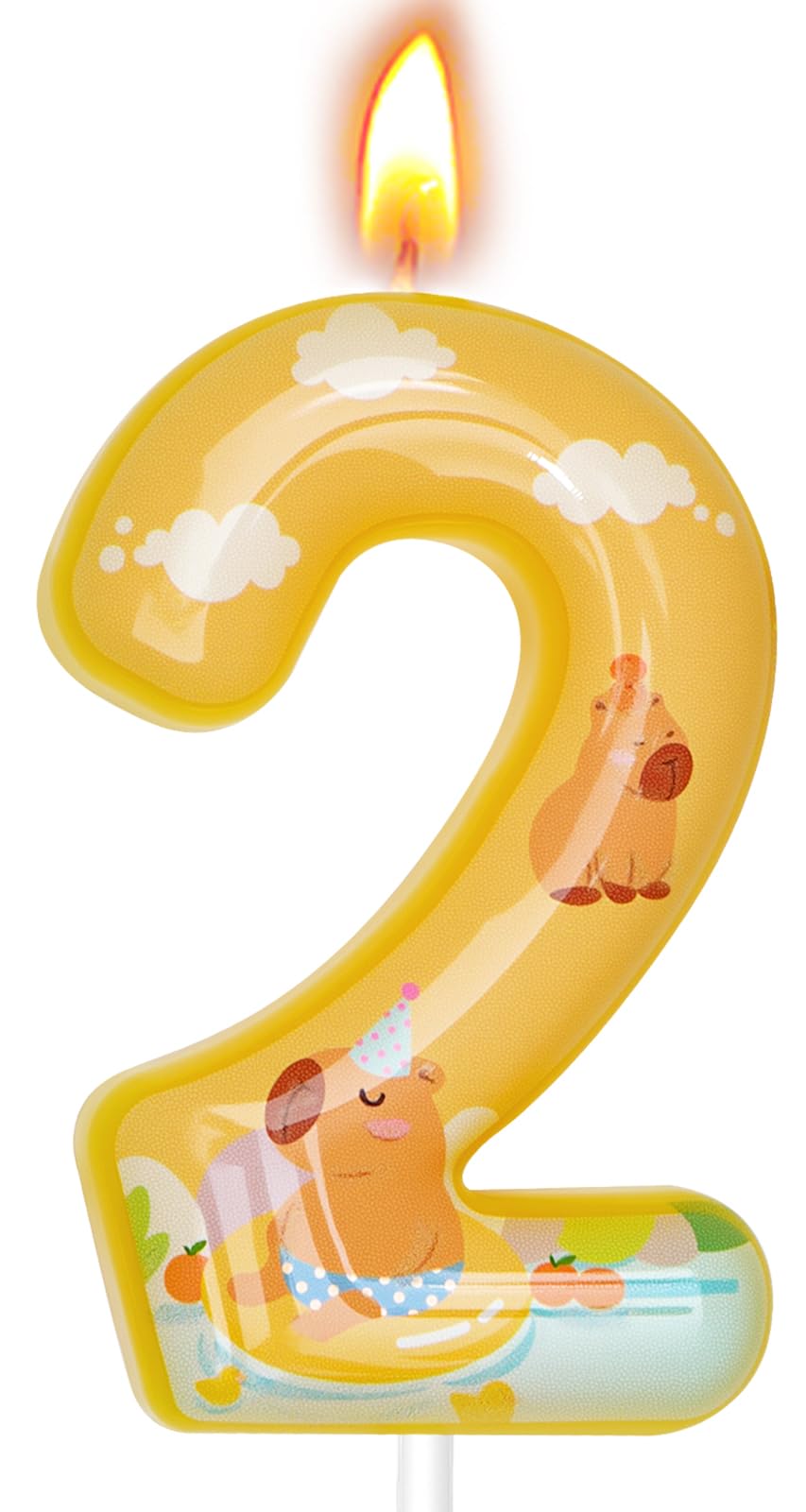 Capybara Birthday Candles, Capybara Birthday Party Decorations, Birthday Number 