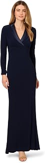Adrianna Papell Women's Tuxedo Long Dress Special Occasion Dress