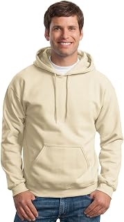 Gildan Men's Rib Knit Pouch Pocket Hooded Sweatshirt