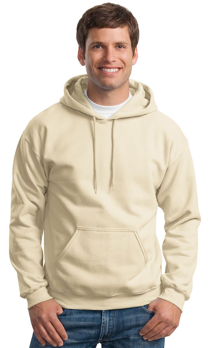 Gildan Men's Rib Knit Pouch Pocket Hooded Sweatshirt