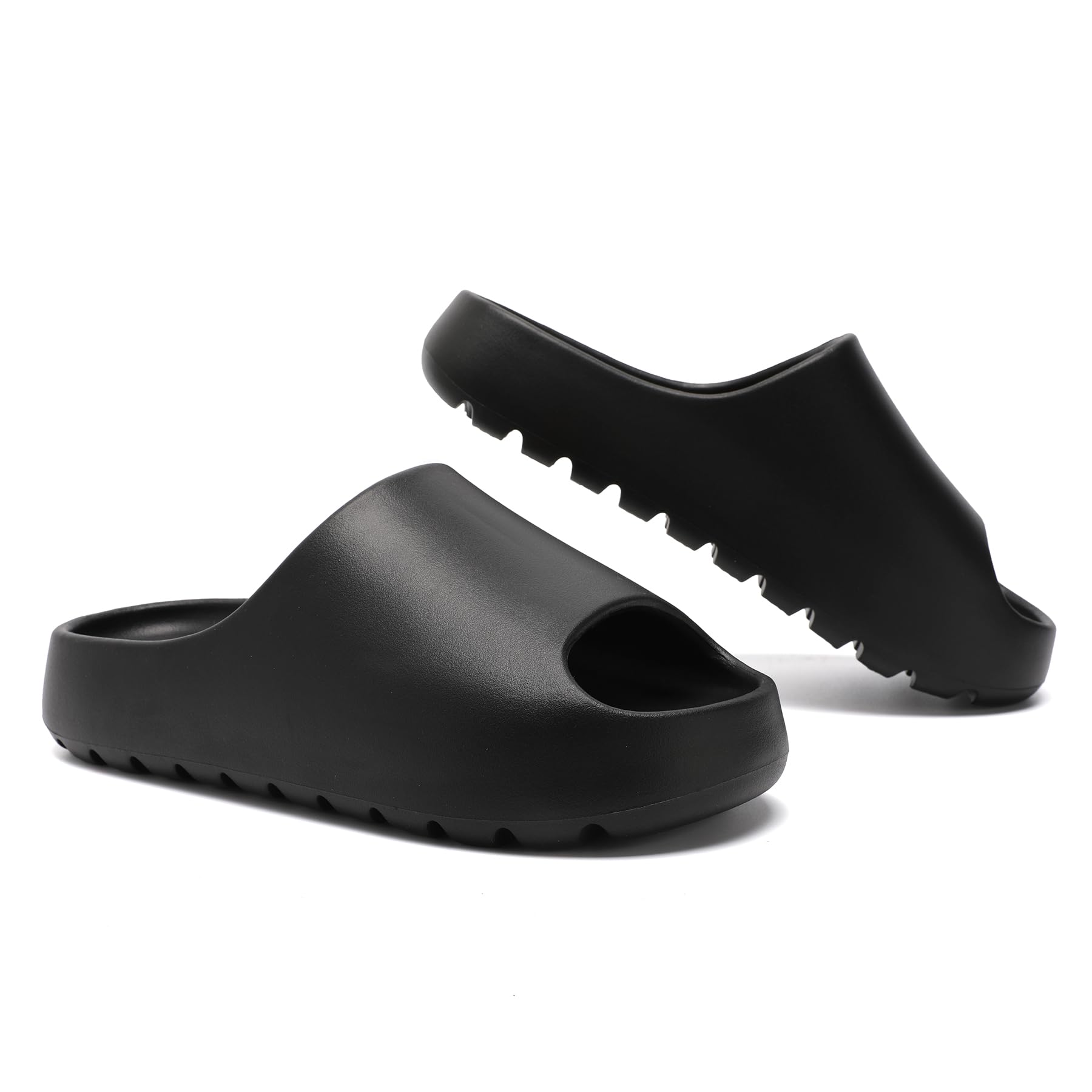 Jaeynow Cloud Slides for Women,Unisex EVA Soft Recovery Slides,Thick Sole Open T