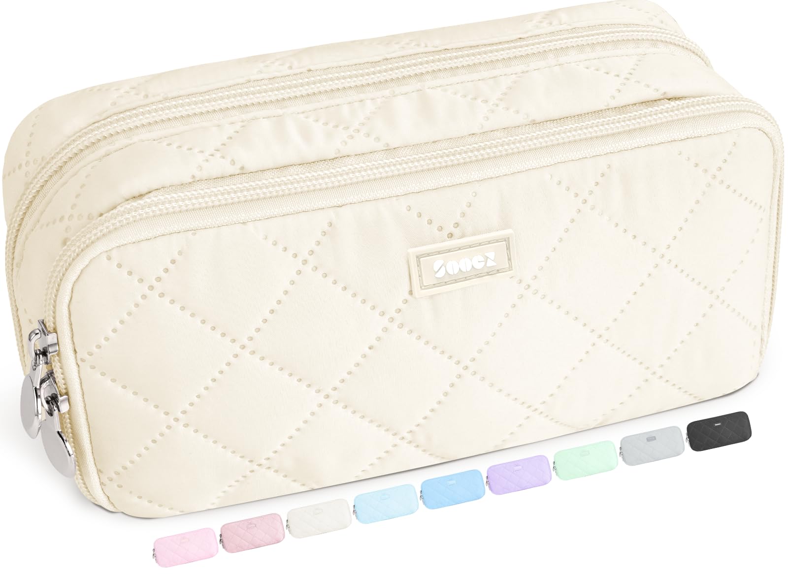 Sooez Large Pencil Case Pouch, Extra Big Pencil Bag with 8 Compartments, Pen Bag
