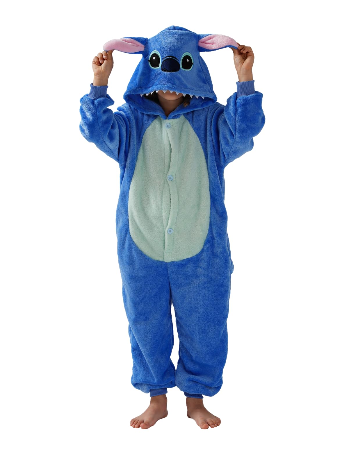 SCOPUCI Unisex Children Animal Onesie Pajamas,Kids Flannel Halloween Cosplay Cos