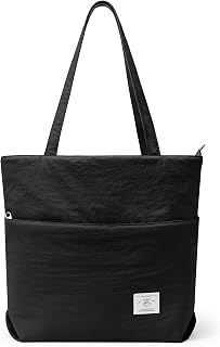 KALIDI Women's Large Quilted Tote Bag with Zipper and Pockets for Women Work School Gym Shopping Travel
