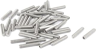 M3x16mm Metric 304 Stainless Steel Hex Socket Set Cup Point Grab Screw Silver Tone for Towel Rack Door Knob 50pcs