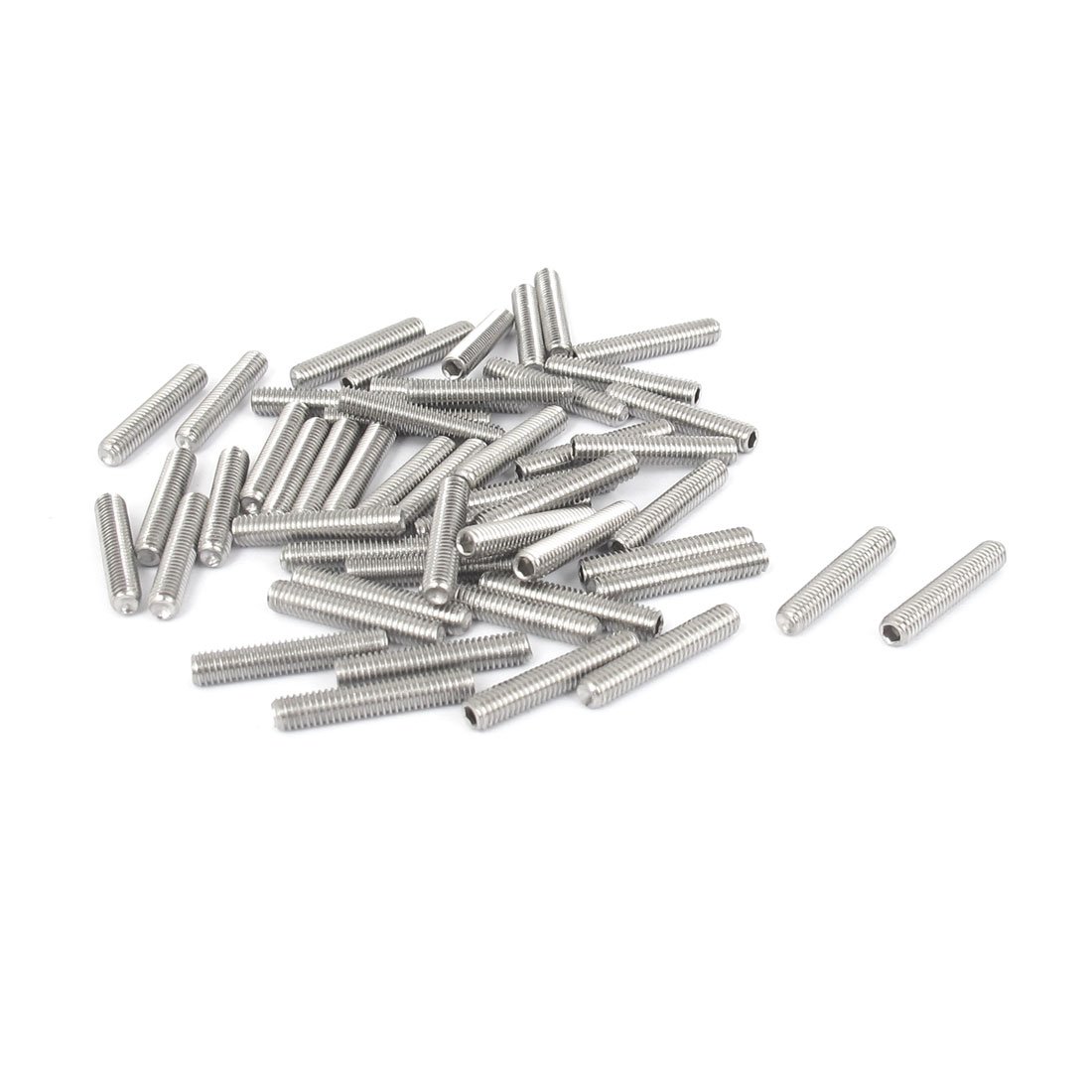 M3x16mm Metric 304 Stainless Steel Hex Socket Set Cup Point Grab Screw Silver To
