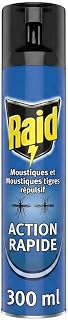 Raid Flying Spray – Tiger Mosquitoes and Mosquitoes – Fast Acting – No | Fast acting against tiger mosquitoes and mosquitoes, fragrance free spray added for effective protection