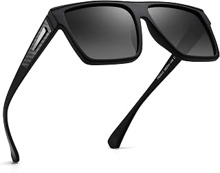Jim Halo Retro Polarized Sunglasses Men Women, Flat Top Square Driving Glasses UV400