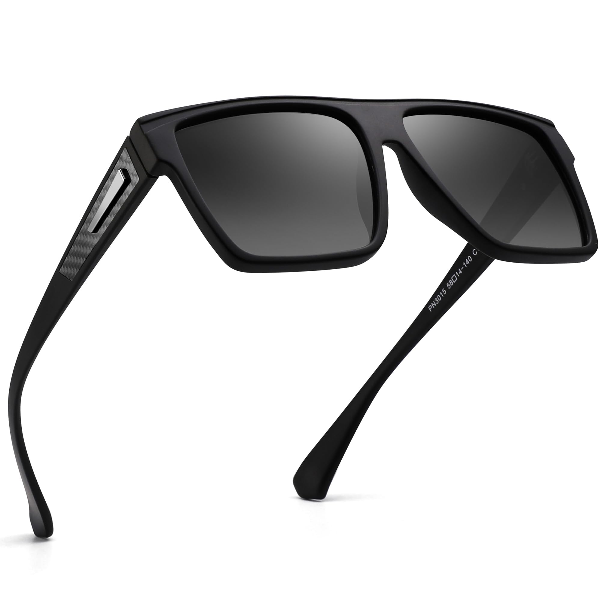 Jim Halo Retro Polarized Sunglasses Men Women, Flat Top Square Driving Glasses U