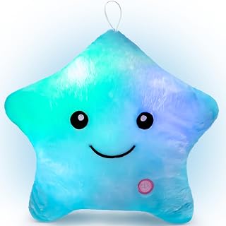Subao Light Up Sensory Toys for Autism, Twinkle Star Plush Pillow for Kids | Blue, Glow-In-The-Dark, Calms Anxiety & Supports Sensory Needs—Soft, Huggable, Good for Sleep Comforting Gift, for Kids 3-12