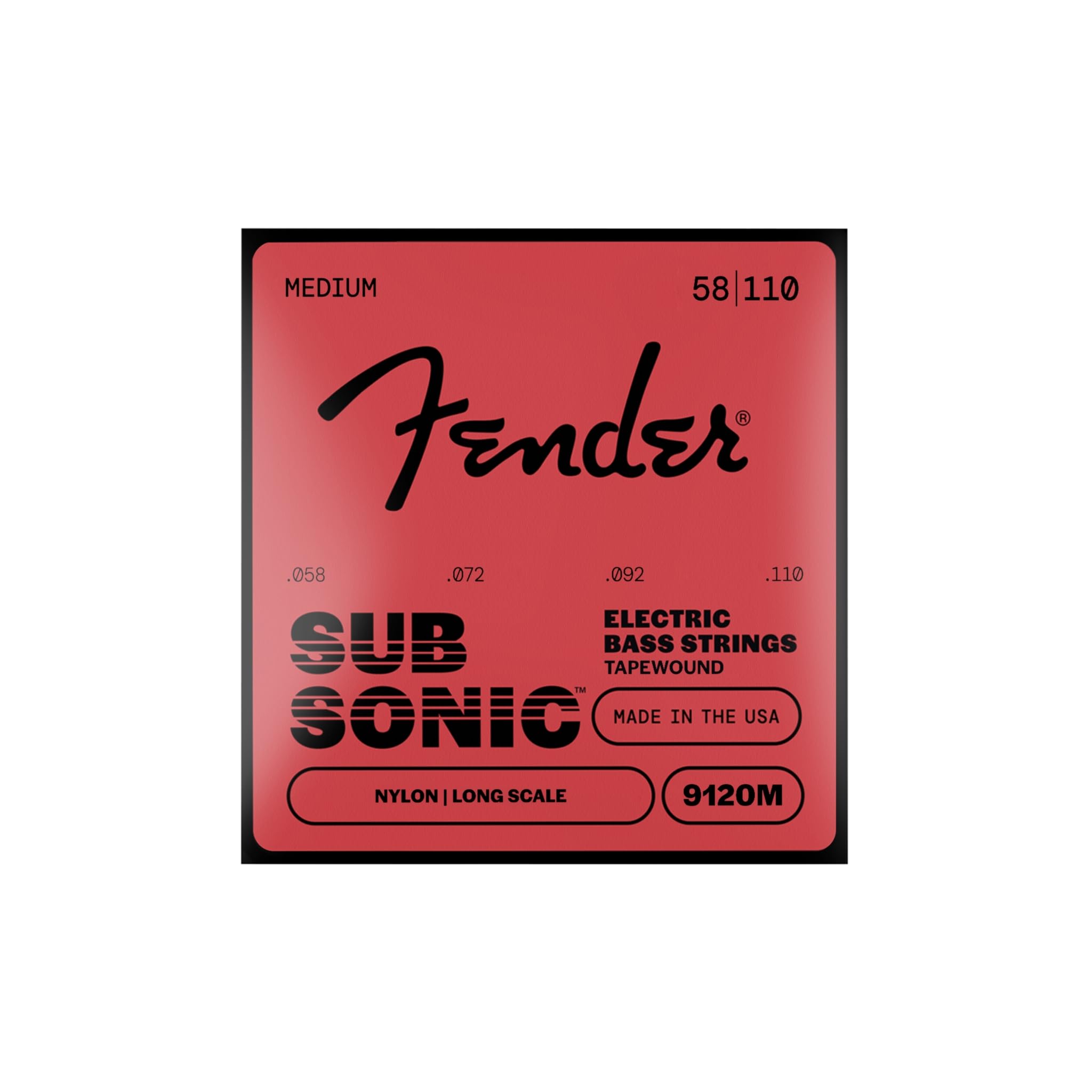 Fender Accessories 073-9120-406 Nylon Bass Guitar Strings, Light