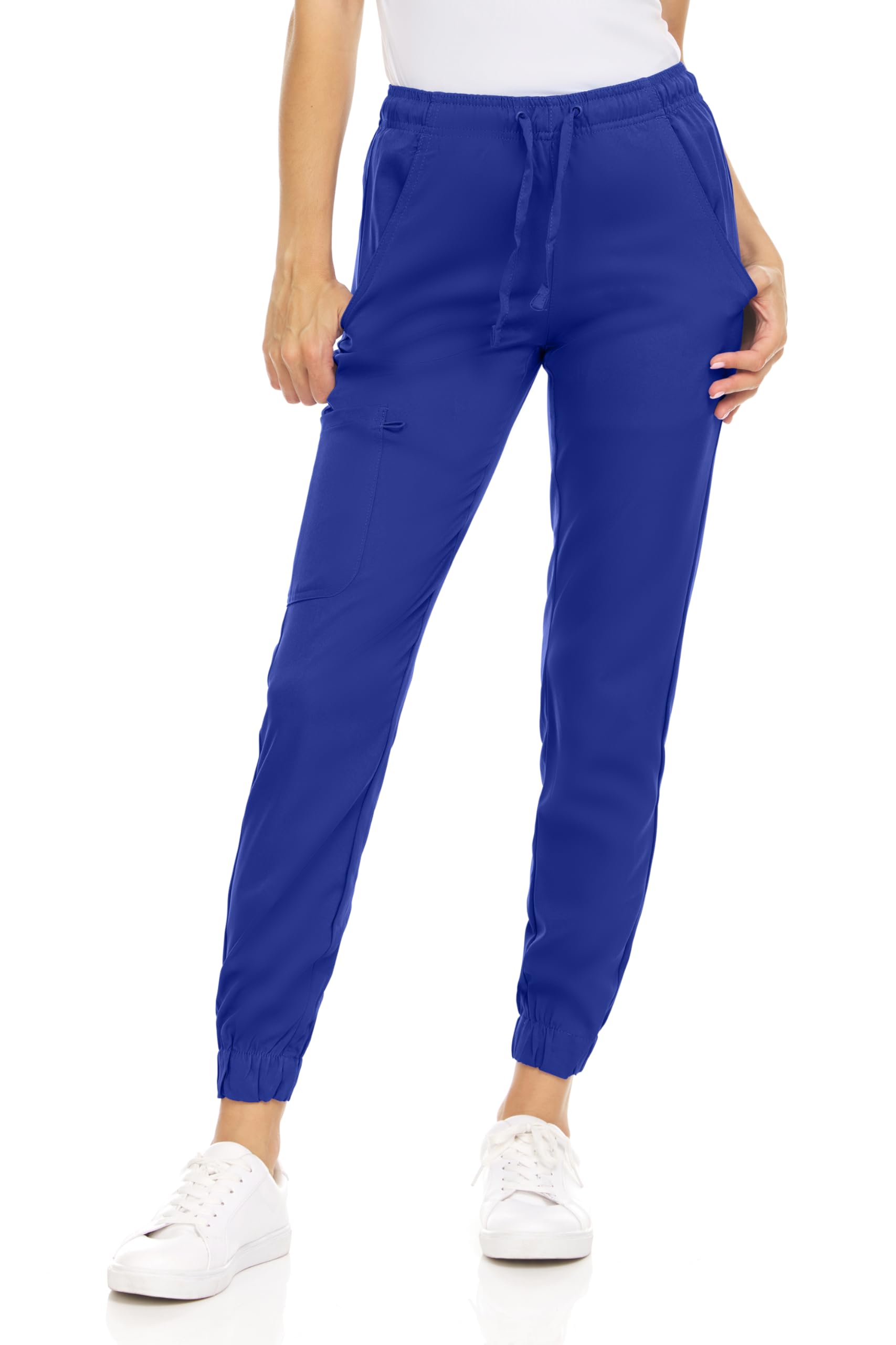 MediChic Jogger Scrub Pants for Women, Soft 4-Way Stretch Women's Medical Scrub 