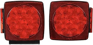 CZC AUTO 12V Submersible LED Trailer Tail Lights Left&amp;Right Reverse Lights | Stop Tail Turn Signal Lights for Under 80 Inch Boat Utility Trailer Truck RV Marine