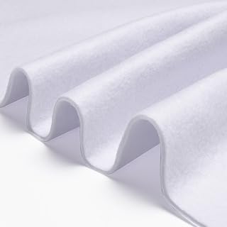 XSEINO Ice White Large Felt Fabric 36" X 36 "(1 Square Yard), 1.4 mm Thick Soft Felt Fabric Sheet for Crafts, White Series Colors Soft Nonwoven Fabric, Fit for Decoration, Sewing, DIY Crafts
