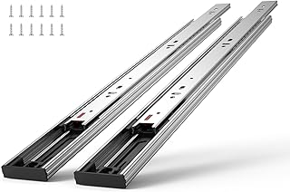 VEVOR Drawer Guides 6 Pairs Ball Drawer Guides 355.6mm Smooth Silent Close 100lbs Side Mount Steel Guide Rail Full Extension for Kitchen Cabinet Shelf
