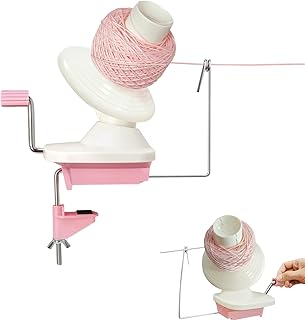 3.5 OZ Yarn Ball Winder, Manual Yarn Spinner for Knitting and Crocheting | Manual Yarn Winder with Durable Plastic, Non-Slip Table Clamp, Easy Installation, Smooth Operation for Yarn Crafting