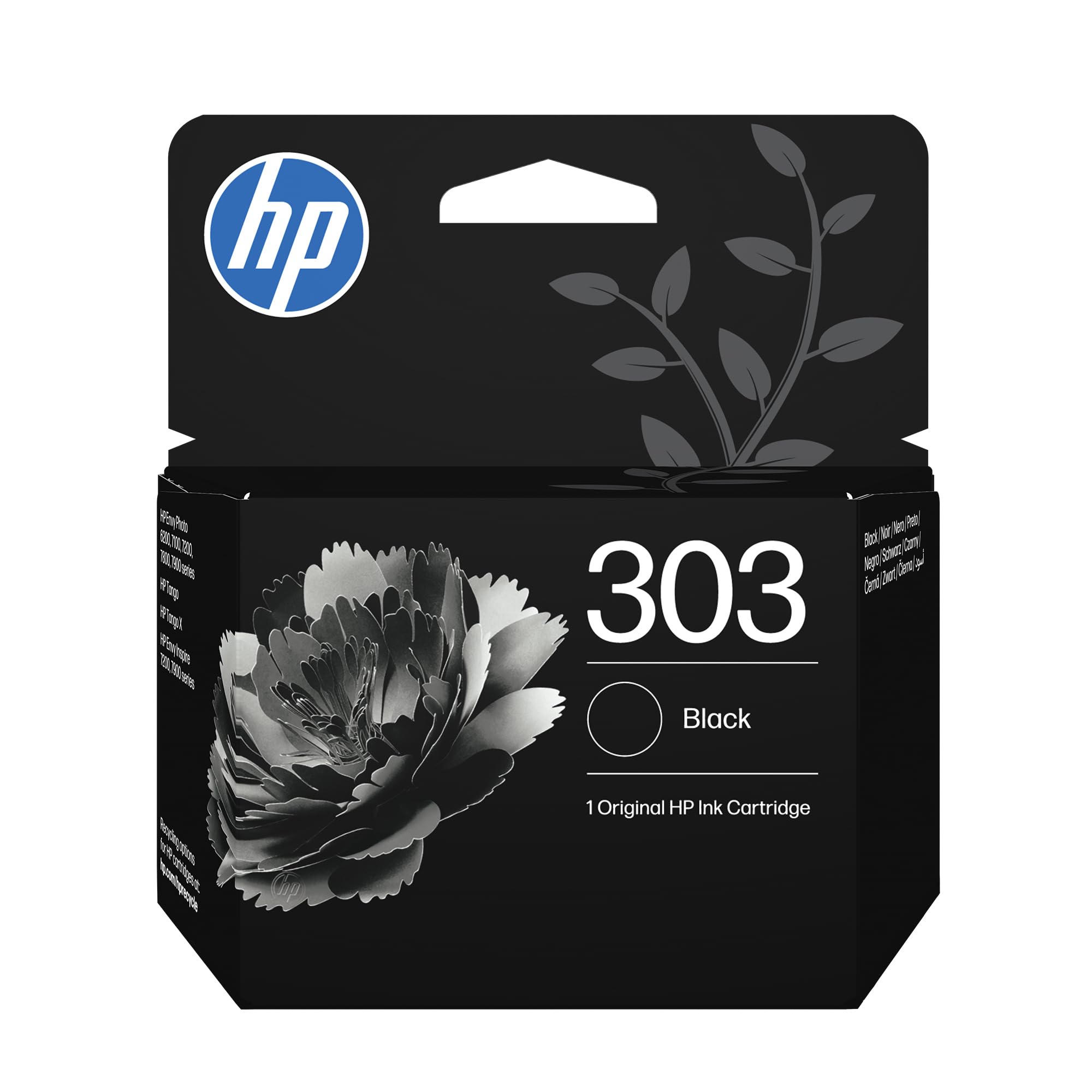 HP 303 Black Original Ink Cartridge | Compatible with HP Envy 6200, 7100, 7800, 