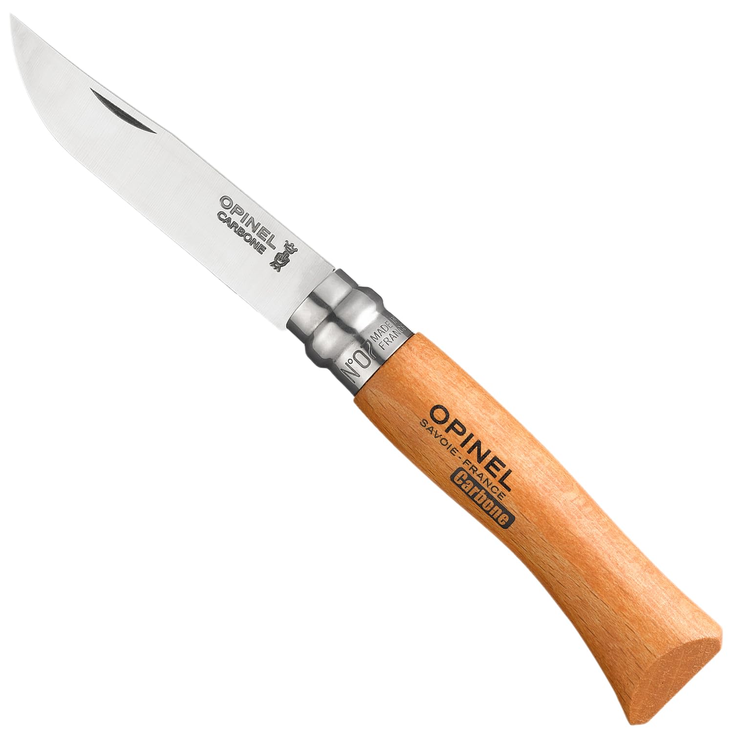 OPINEL No. 07 Carbone - Carbon Steel Folding Pocket Knife, Beechwood Handle | Ea