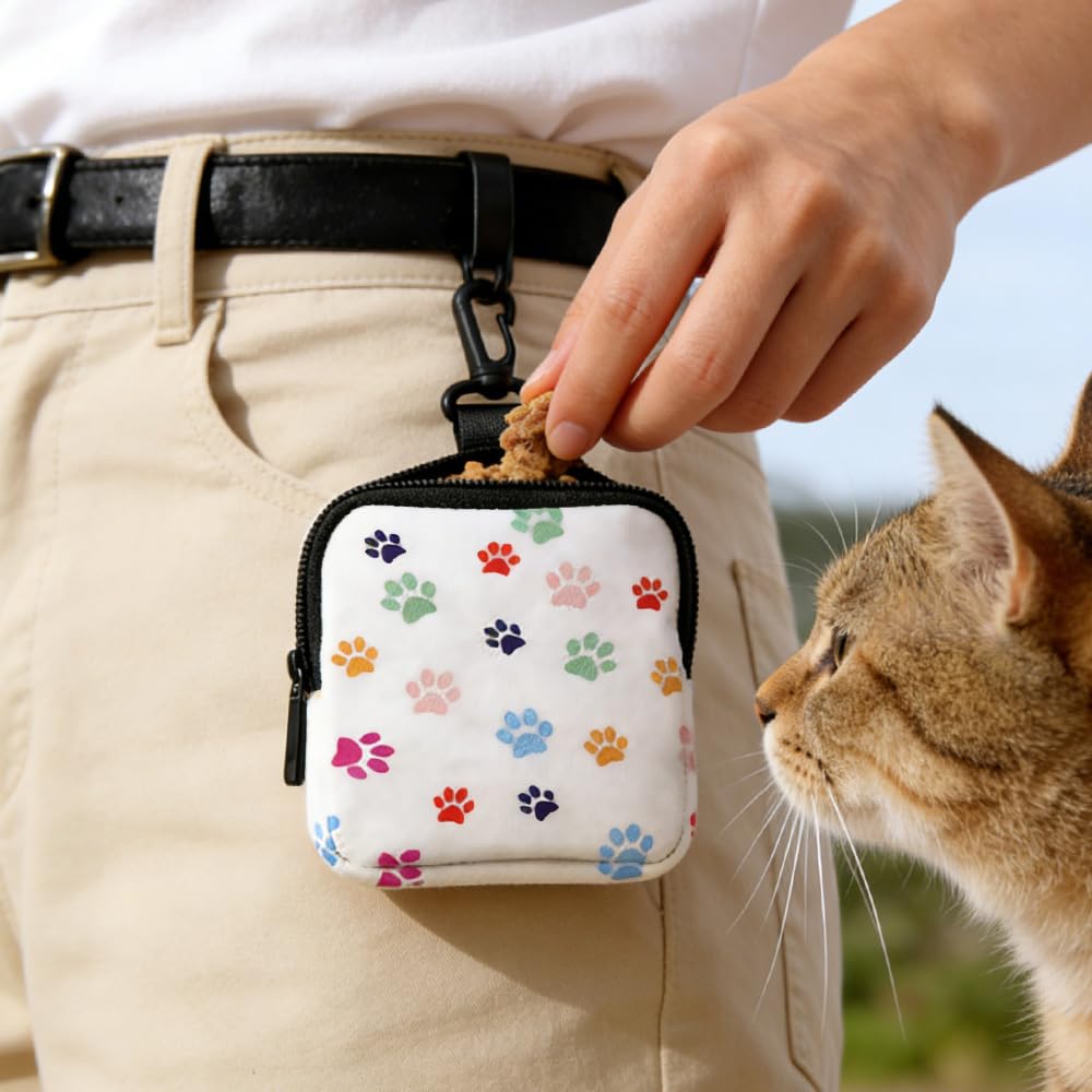 Pet Paw Print Coin Purse Keychain Data Cable Organizer Bag Coin Bag Pouch Keycha