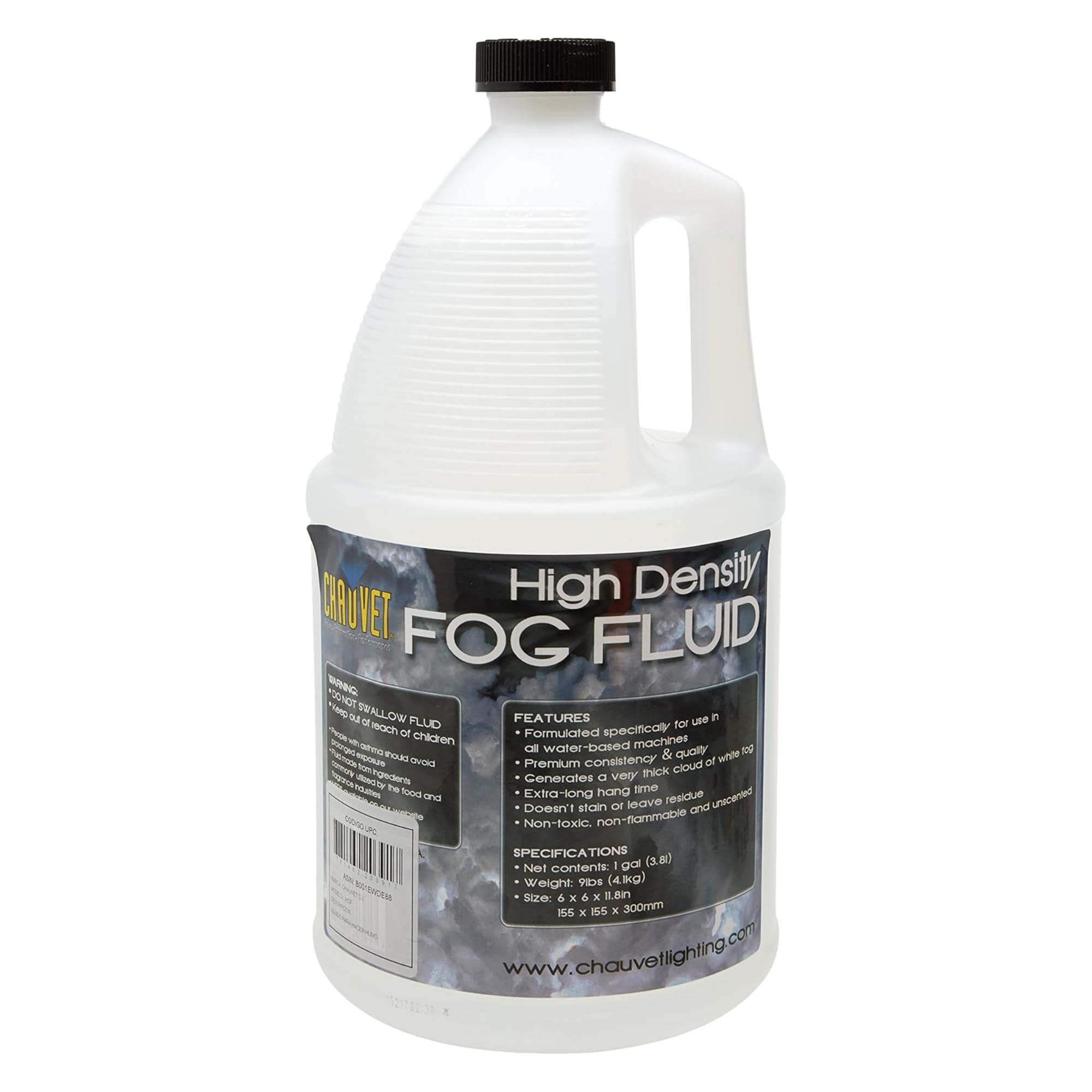 CHAUVET DJ High-Density Fog Machine Fluid - One Gallon | Fog Machines (Packaging