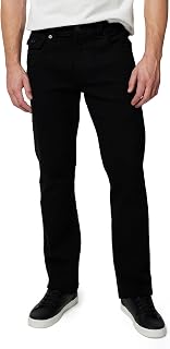 True Religion Men's Ricky Straight Leg Jeans with Back Flap Pockets Jeans