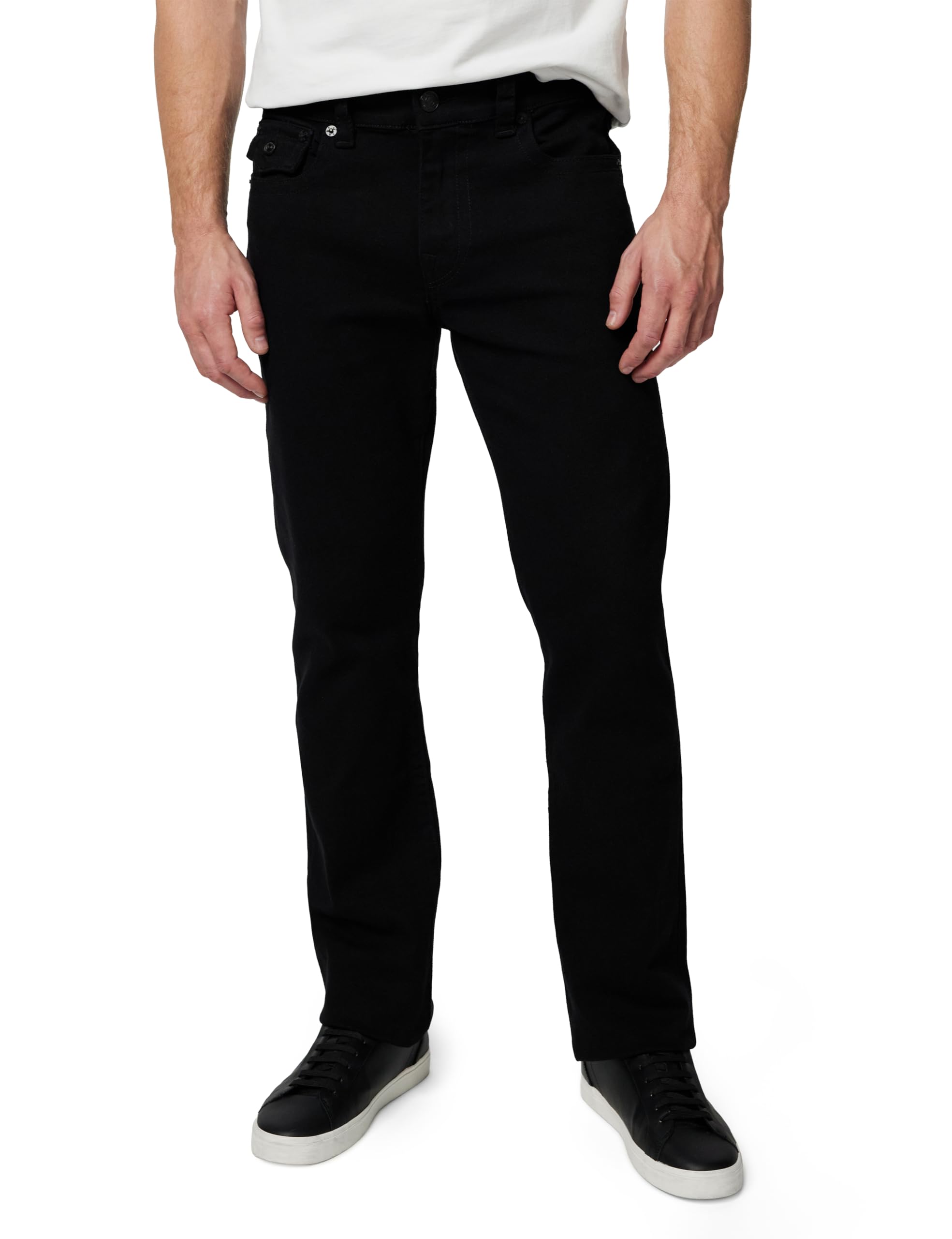 True Religion Men's Ricky Straight Leg Jeans with Back Flap Pockets Jeans