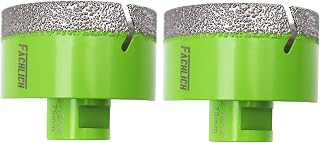 Diamond Core Drill Bit,2pcs Diameter 75mm 3 inch Thread 5/8-11,Vacuum Brazed Dry Wet Hole Saw for Porcelain Tile,Granite,Marble,Concrete,Masonry,Brick