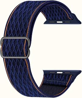 Elastic Nylon Solo Loop Band for Apple Watch 49mm 46mm 45mm 44mm 42mm 41mm 40mm 38mm Braided Sport Elastic Women Men Strap for iWatch Series 10 9 8 7 6 5 4 3 2 1 SE Ultra